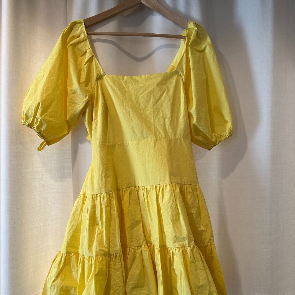 Tanya Taylor Yellow Backless Dress